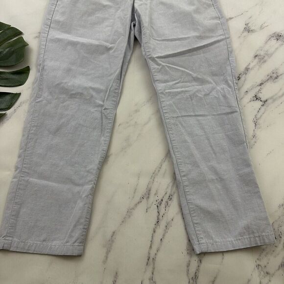 Khakis By Gap Womens Broken In Straight Leg Pant Size 2 Blue White Micro Stripe - Picture 3 of 8